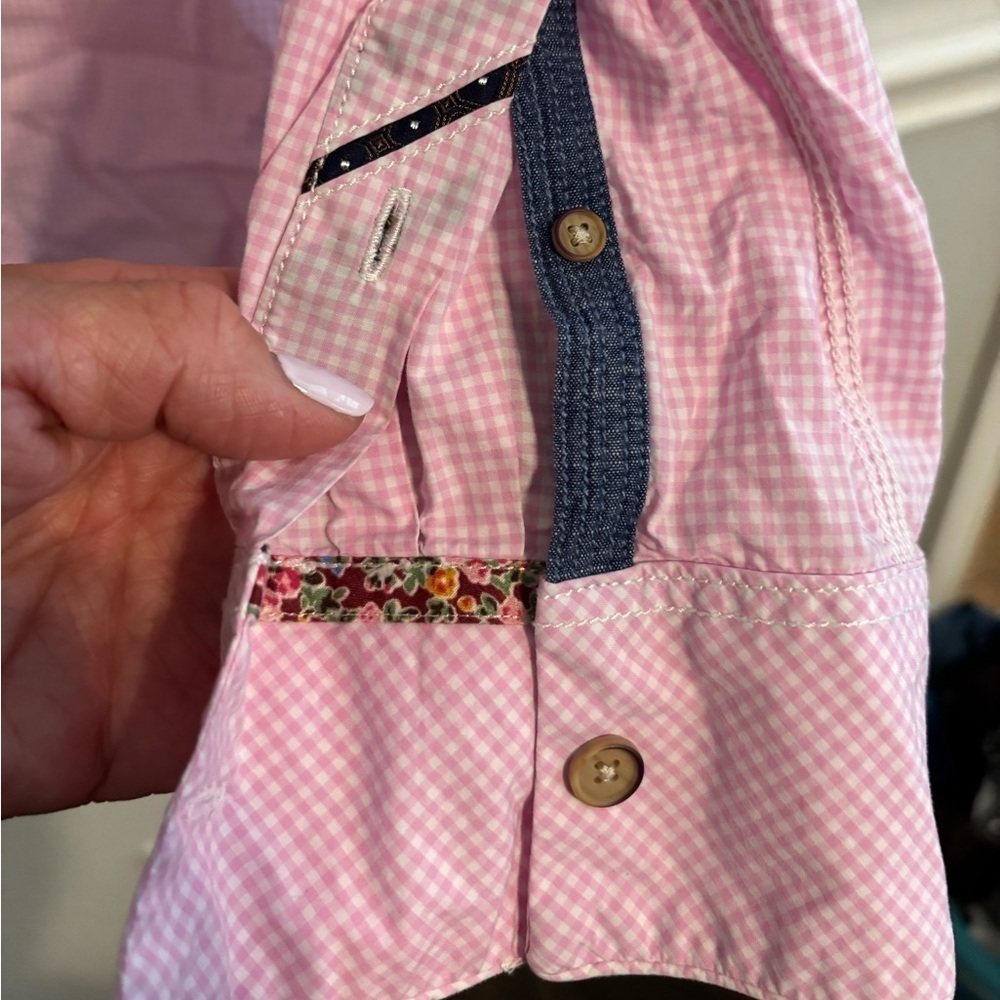 Robert Graham Men’s Long Sleeve Pink & White Button-Up Shirt Size Large - Picture 7 of 7